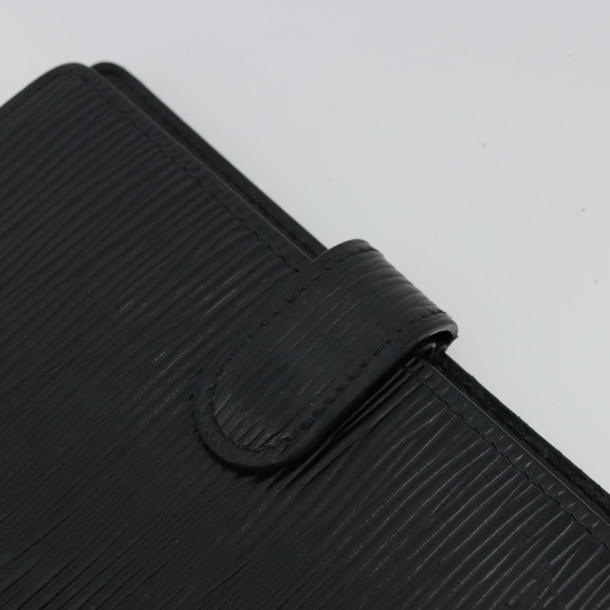 LOUIS VUITTON Epi Agenda PM Day Planner Cover Black R20092 LV Auth BA12755
