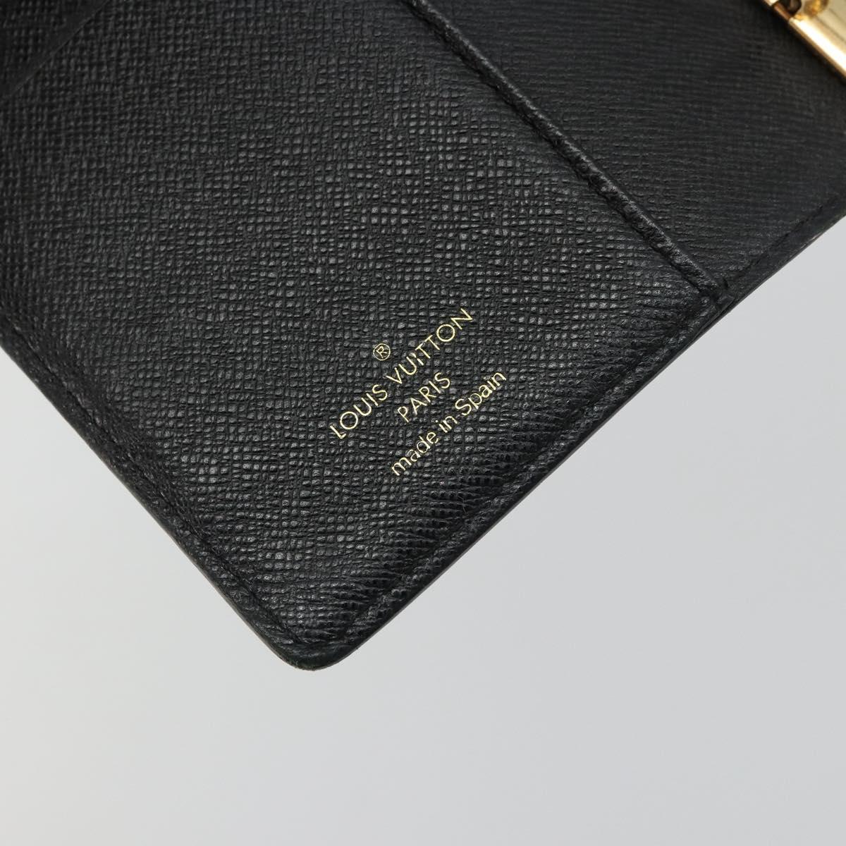 LOUIS VUITTON Epi Agenda PM Day Planner Cover Black R20092 LV Auth BA12755