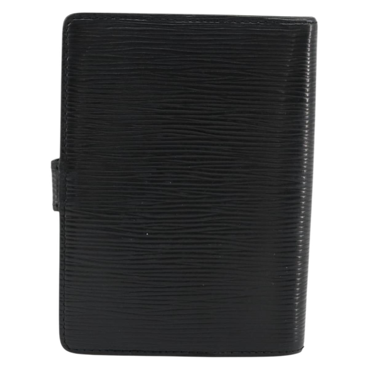 LOUIS VUITTON Epi Agenda PM Day Planner Cover Black R20092 LV Auth BA12755