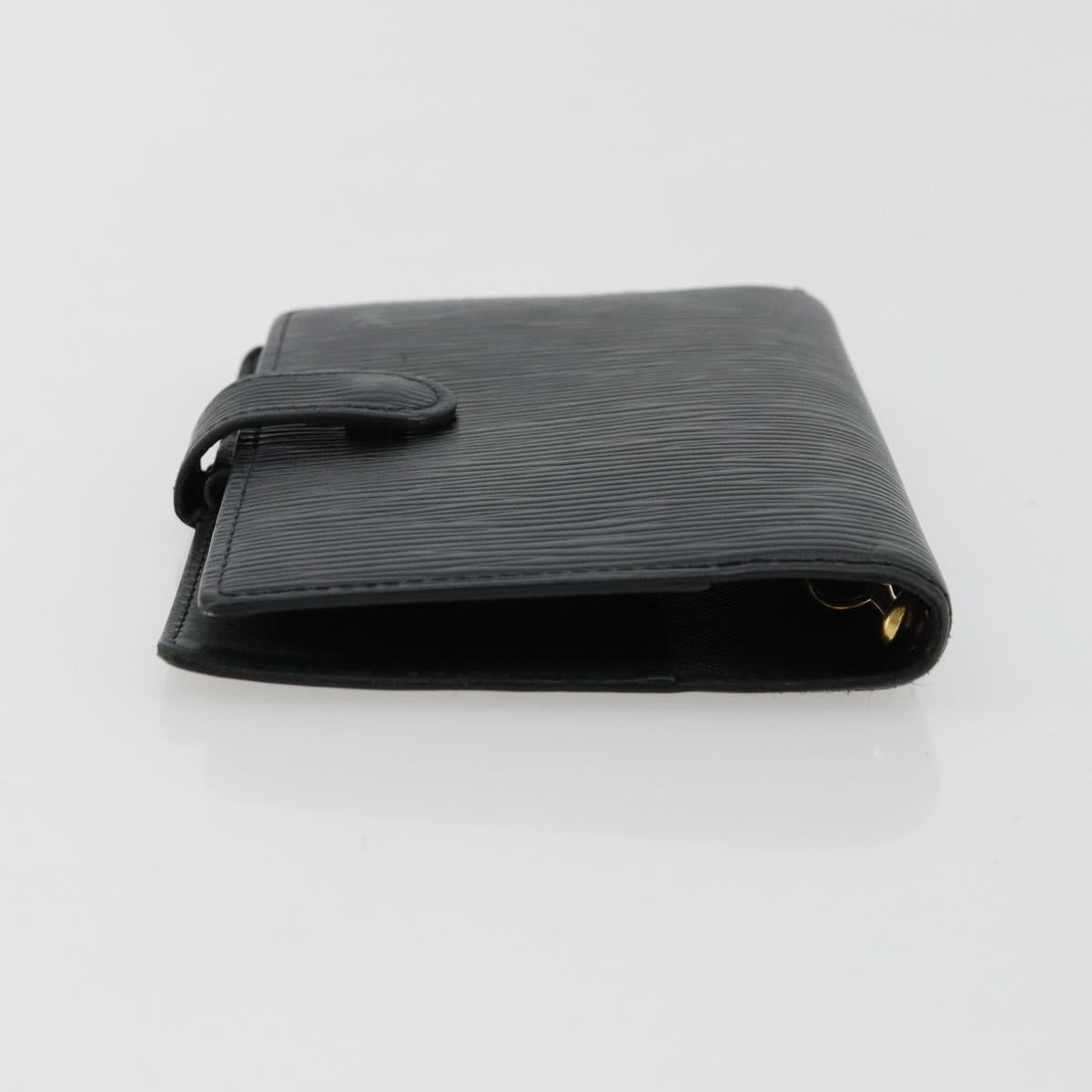 LOUIS VUITTON Epi Agenda PM Day Planner Cover Black R20092 LV Auth BA12755