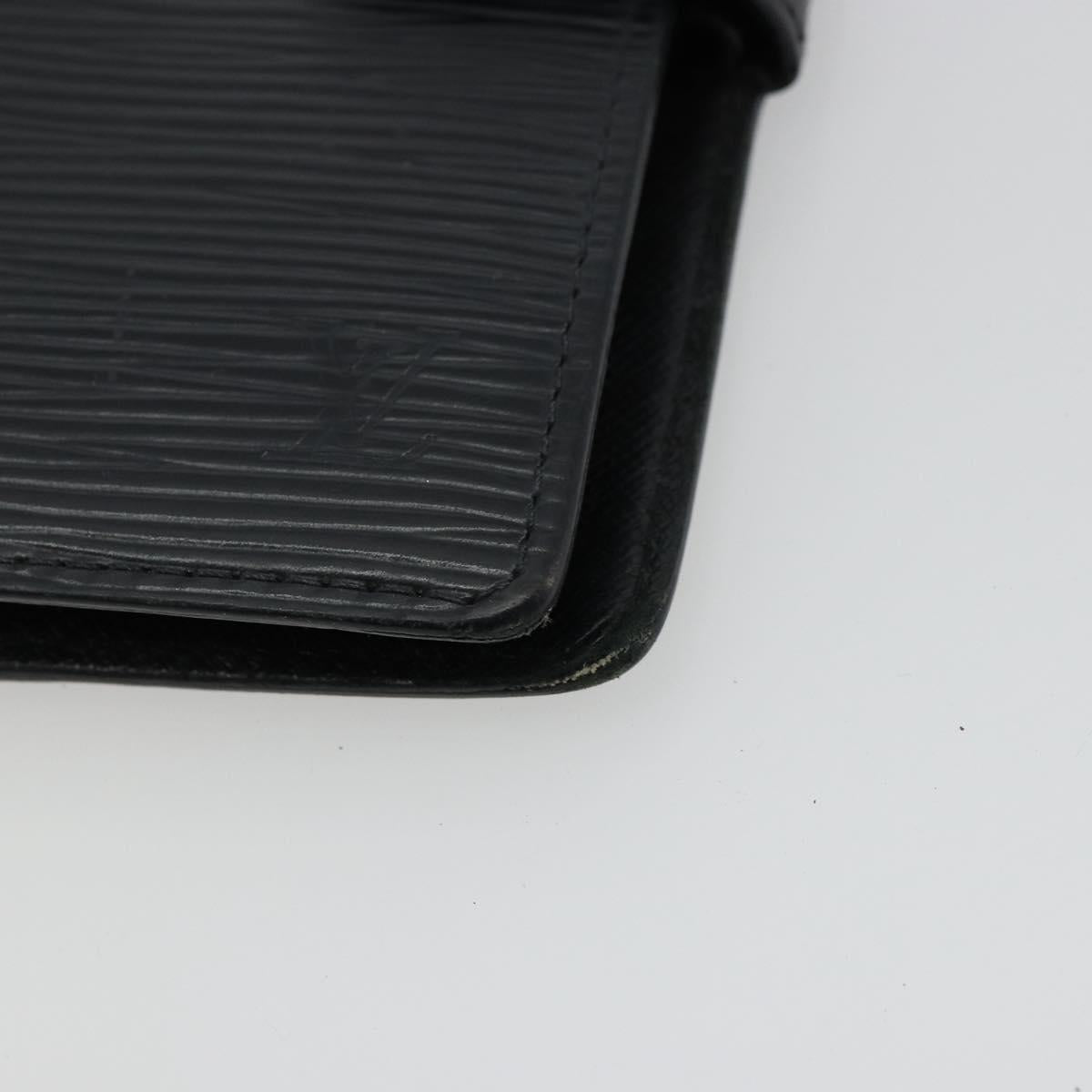 LOUIS VUITTON Epi Agenda PM Day Planner Cover Black R20092 LV Auth BA12755