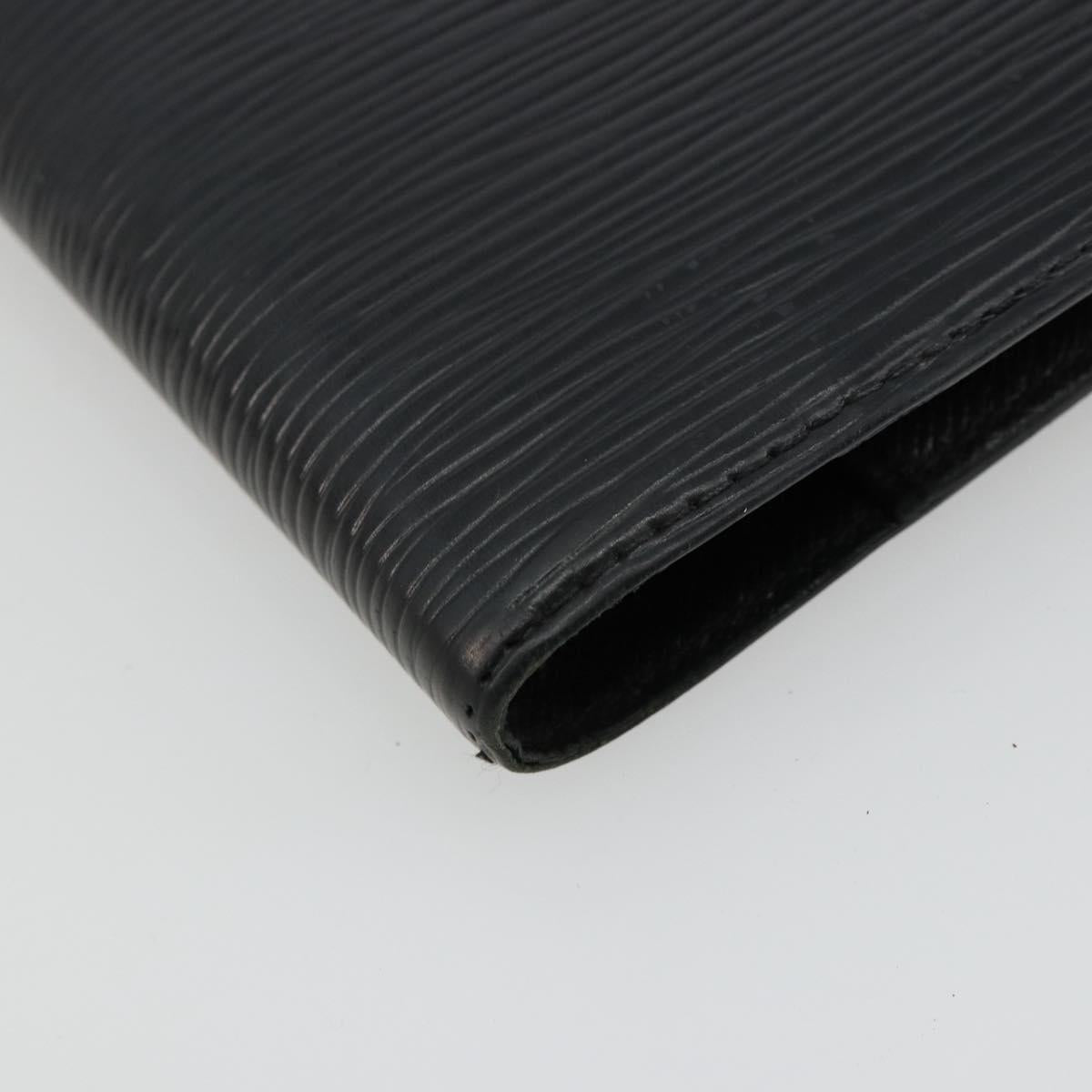 LOUIS VUITTON Epi Agenda PM Day Planner Cover Black R20092 LV Auth BA12755