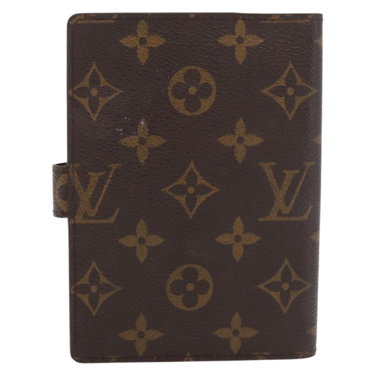 LOUIS VUITTON Monogram Agenda PM Day Planner Cover R20005 LV Auth BA12756