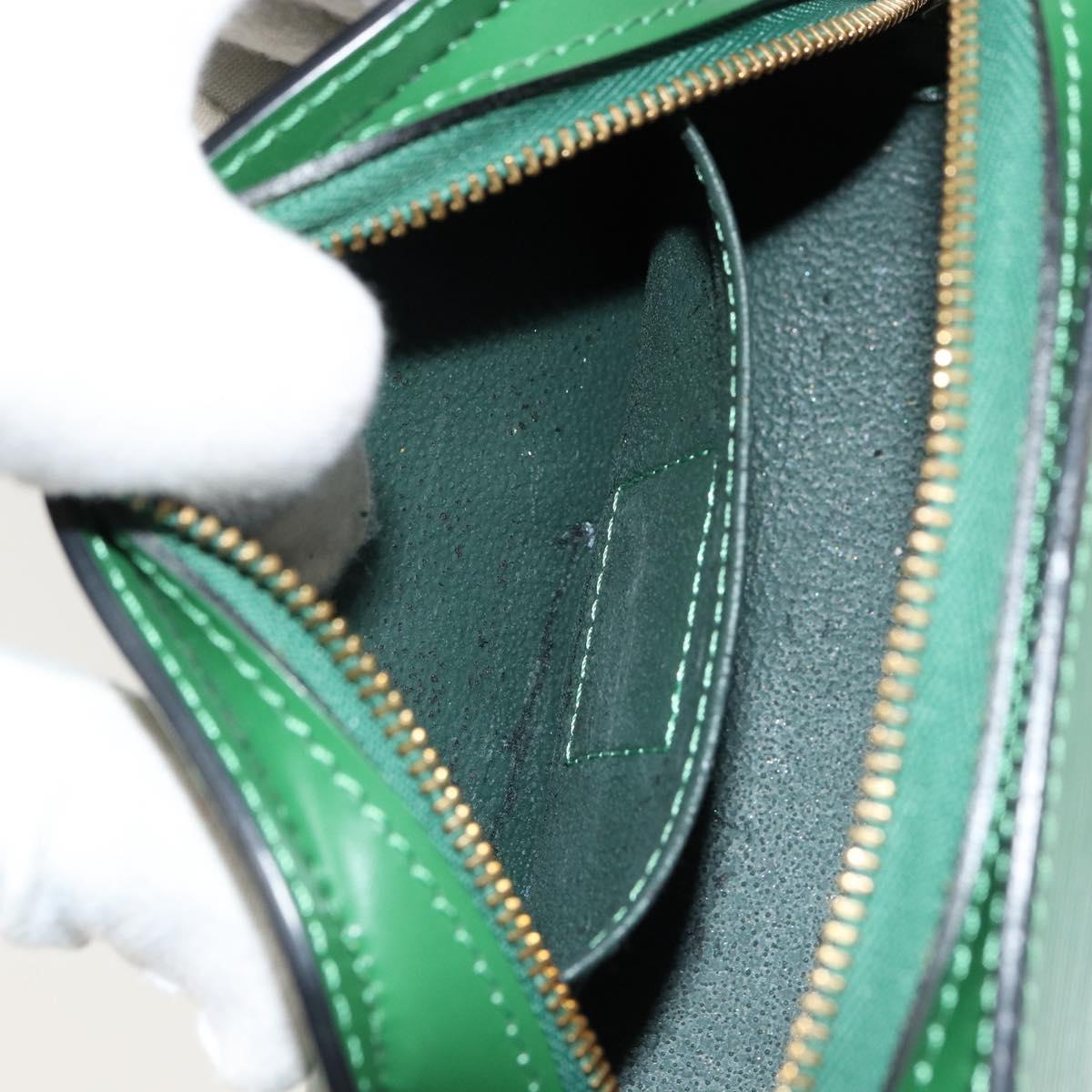 LOUIS VUITTON Epi Dauphine PM Cosmetic Pouch Green M48444 LV Auth BA12760