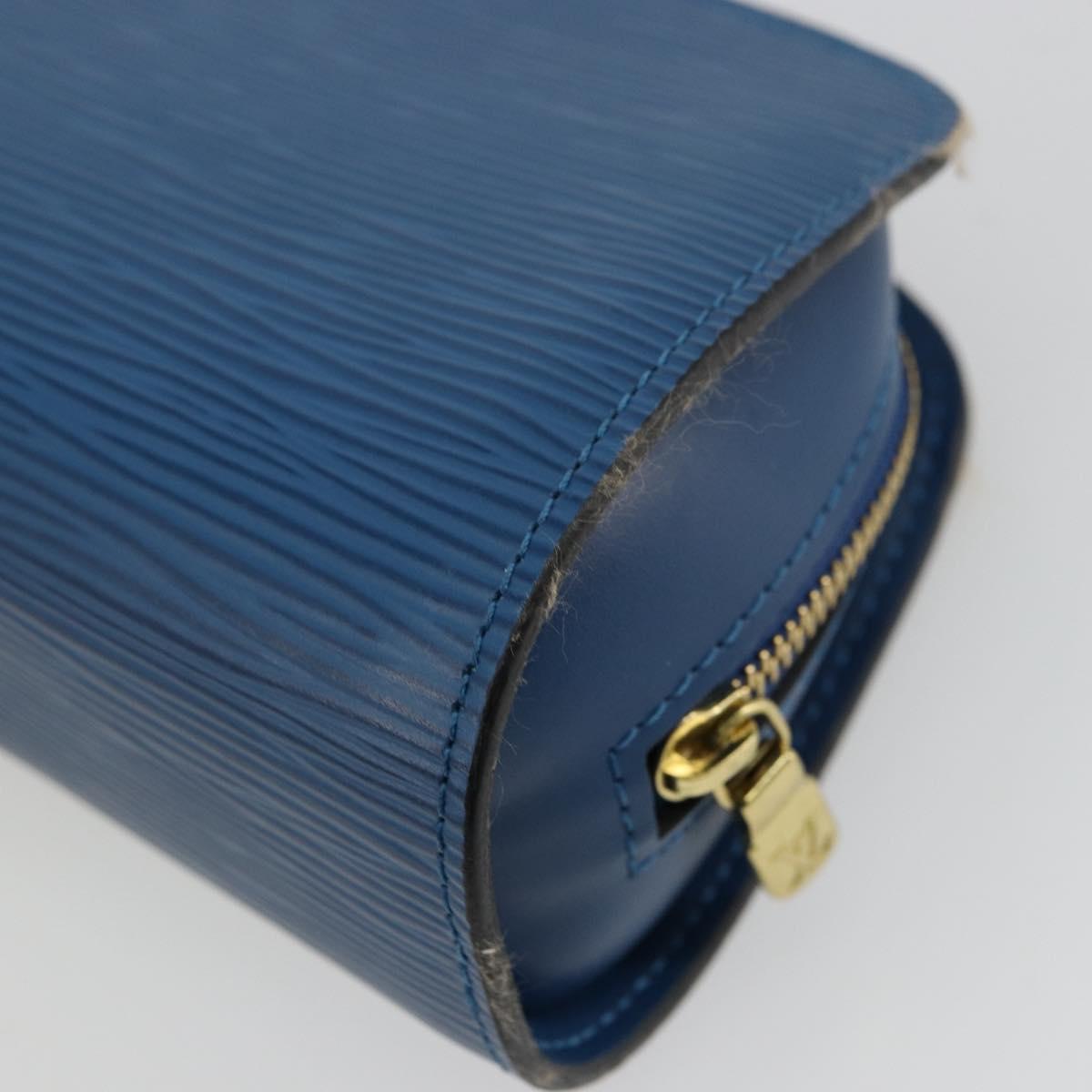 LOUIS VUITTON Epi Dauphine PM Pouch Blue M48445 LV Auth BA12762