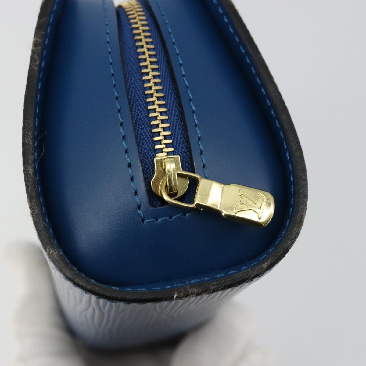 LOUIS VUITTON Epi Dauphine PM Pouch Blue M48445 LV Auth BA12762
