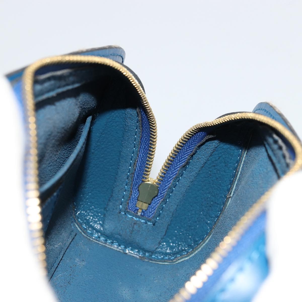 LOUIS VUITTON Epi Dauphine PM Pouch Blue M48445 LV Auth BA12762