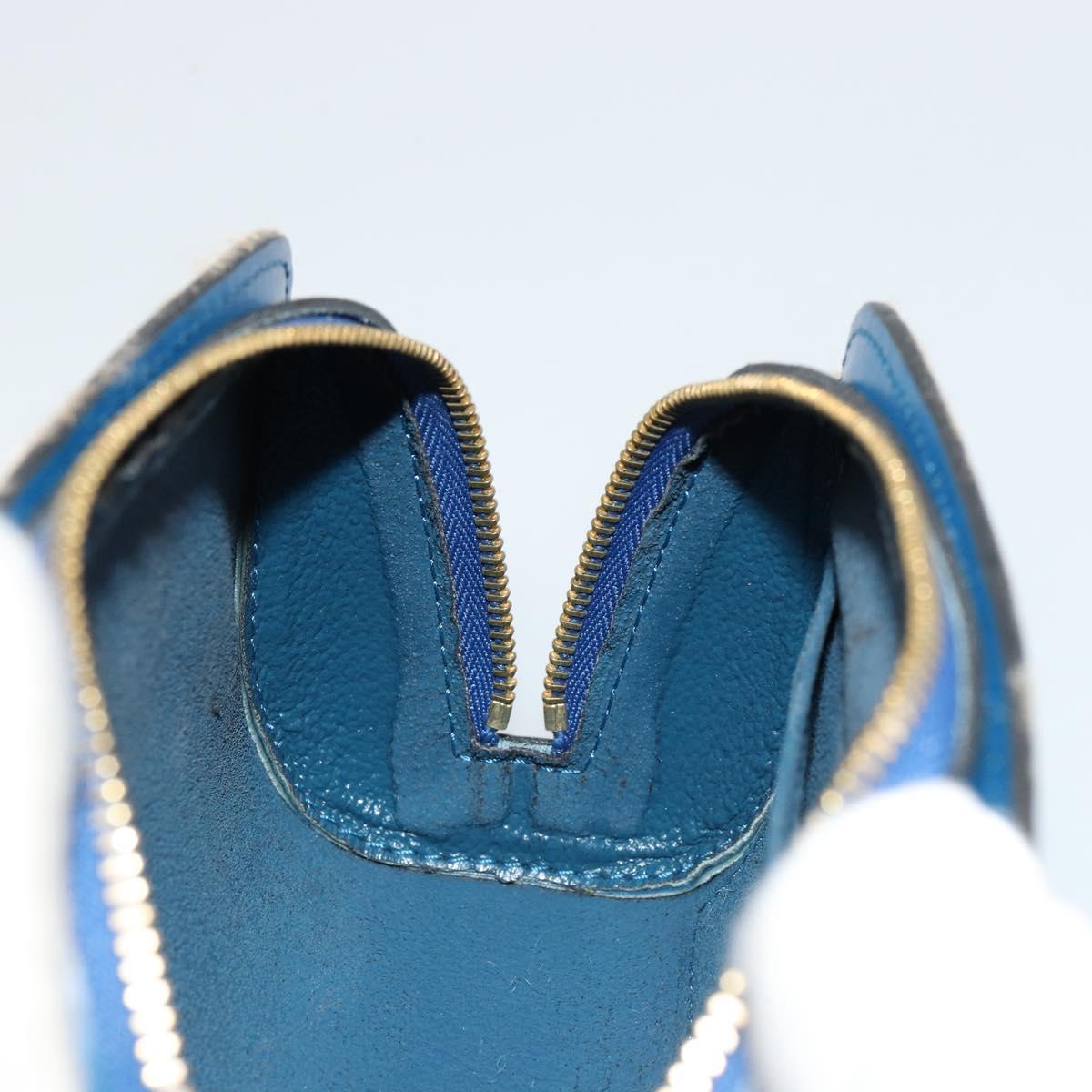LOUIS VUITTON Epi Dauphine PM Pouch Blue M48445 LV Auth BA12762