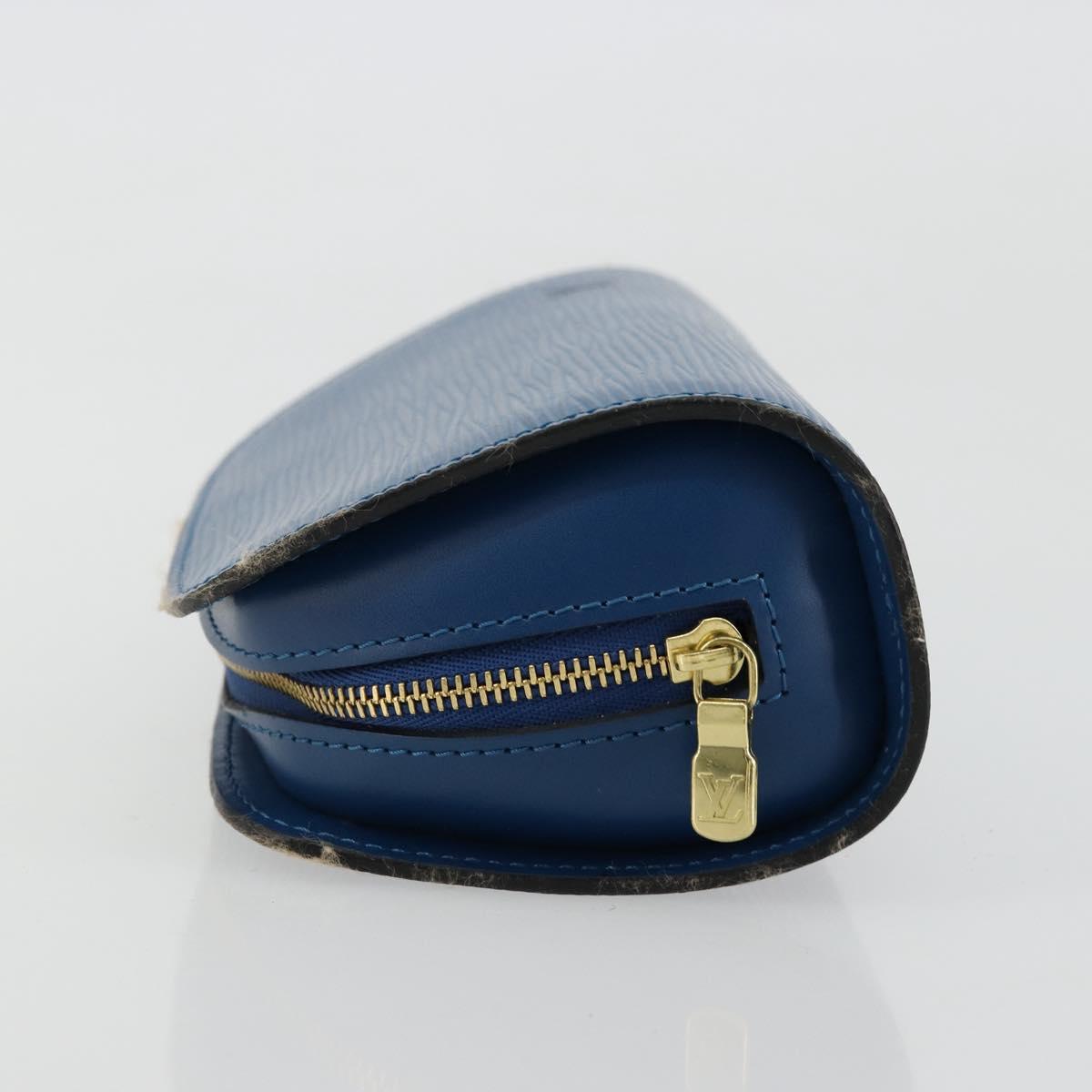 LOUIS VUITTON Epi Dauphine PM Pouch Blue M48445 LV Auth BA12762