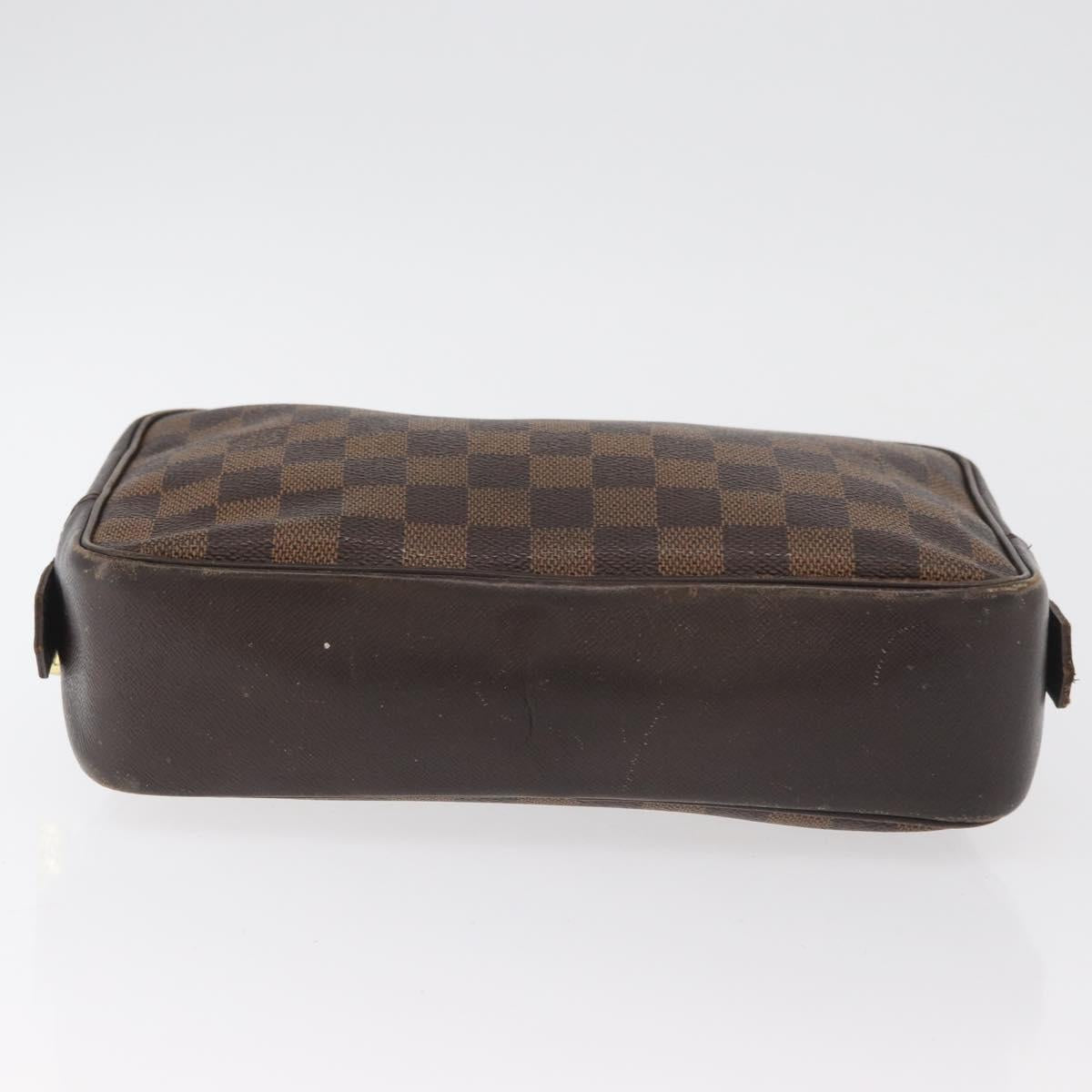 LOUIS VUITTON Damier Ebene Trousse Toilette 25 Clutch Bag N47624 LV Auth BA12764