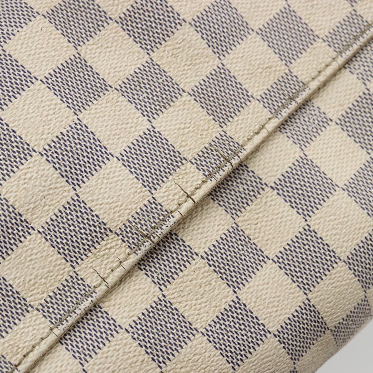 LOUIS VUITTON Damier Azur Naviglio Shoulder Bag N51189 LV Auth BA12769