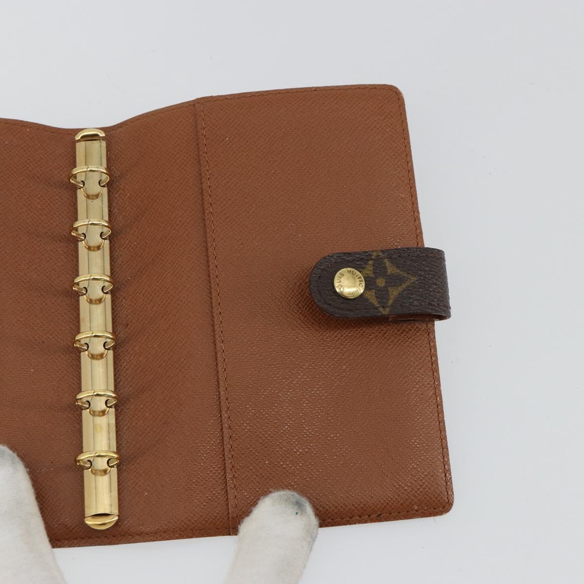 LOUIS VUITTON Monogram Agenda PM Day Planner Cover R20005 LV Auth BA12775