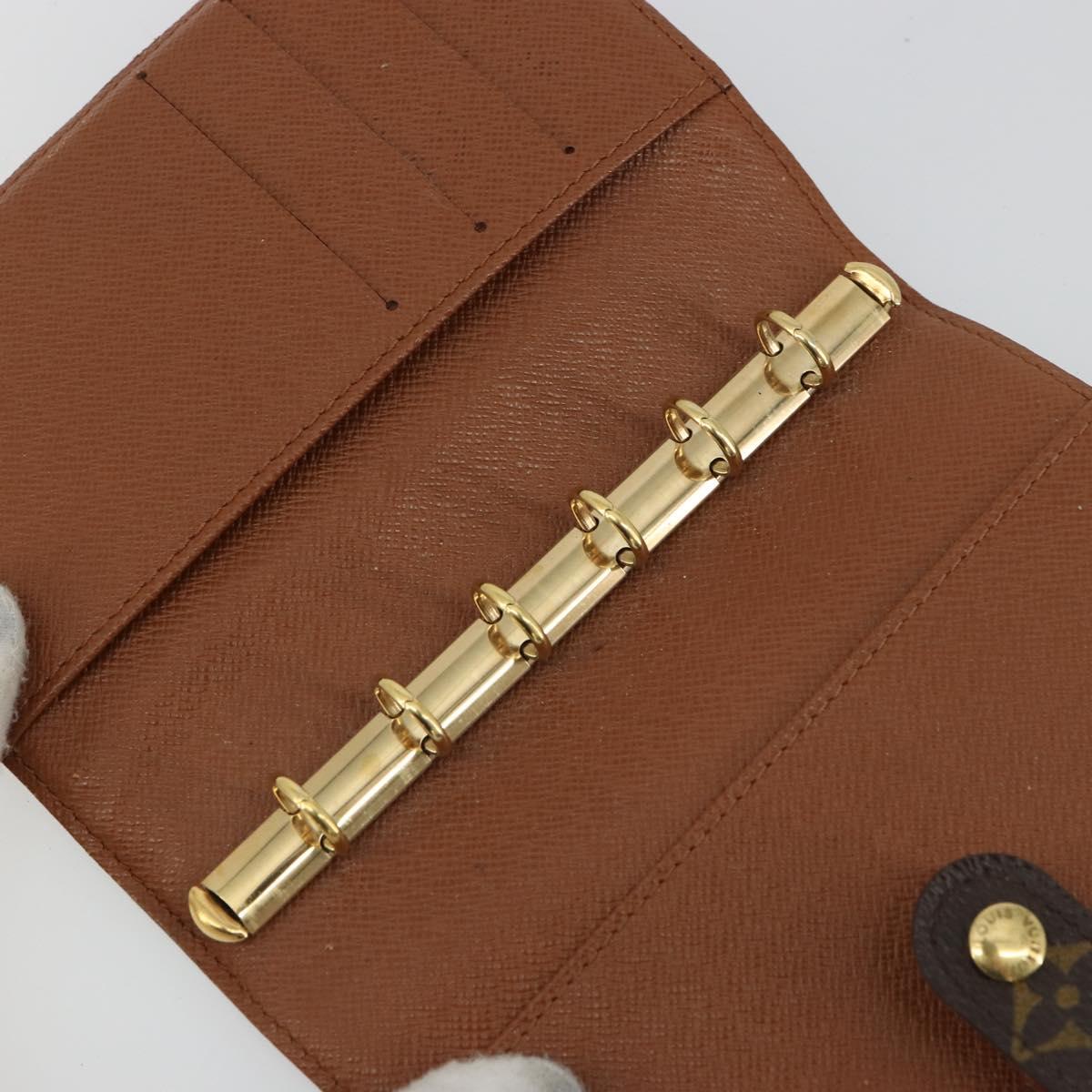 LOUIS VUITTON Monogram Agenda PM Day Planner Cover R20005 LV Auth BA12775
