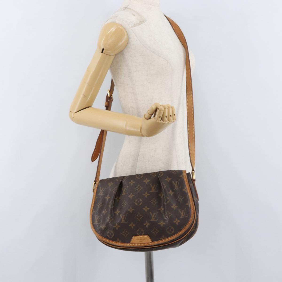 LOUIS VUITTON Monogram Menilmontant PM Shoulder Bag M40474 LV Auth BA12779