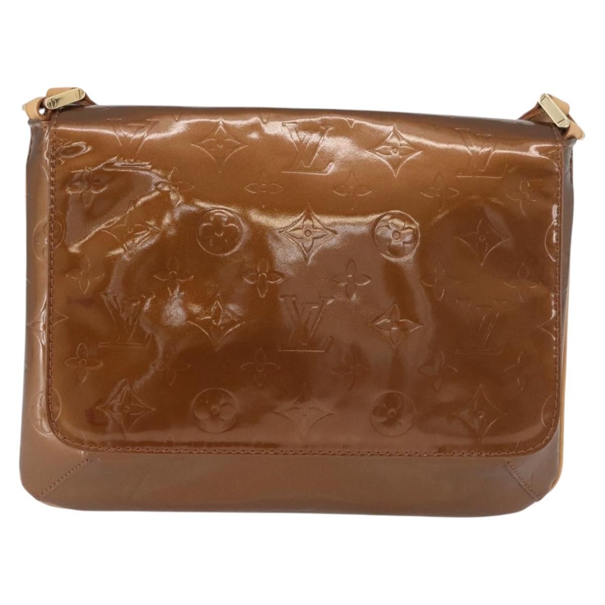 LOUIS VUITTON Monogram Vernis Thompson Street Bag Bronze M91124 LV Auth BA12784