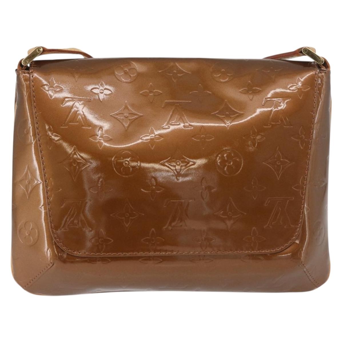 LOUIS VUITTON Monogram Vernis Thompson Street Bag Bronze M91124 LV Auth BA12784