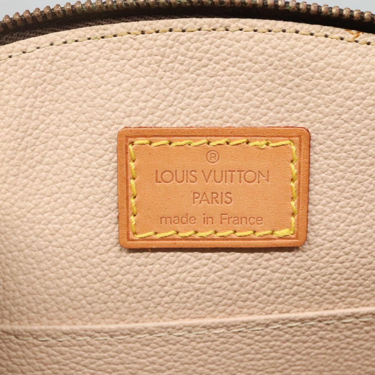 LOUIS VUITTON Monogram Trousse Demi Ronde Cosmetic Pouch M47520 LV Auth BA1279