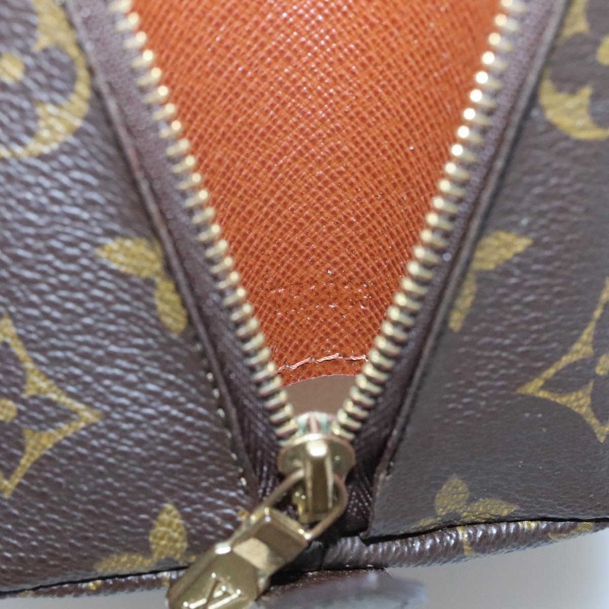 LOUIS VUITTON Monogram Trousse Demi Ronde Cosmetic Pouch M47520 LV Auth BA1279