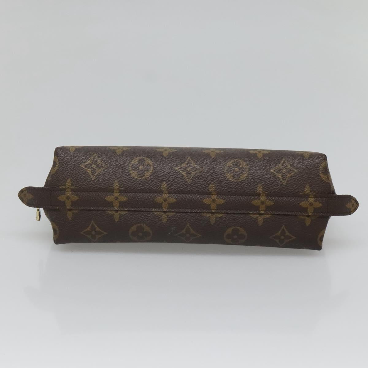LOUIS VUITTON Monogram Trousse Demi Ronde Cosmetic Pouch M47520 LV Auth BA1279