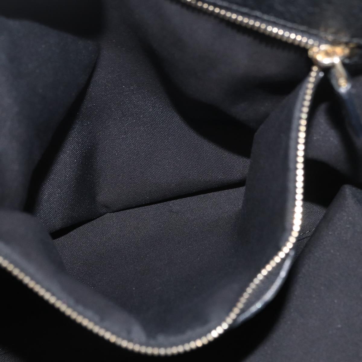 GUCCI GG Canvas Hand Bag Black Gold 153024 Auth BA12790