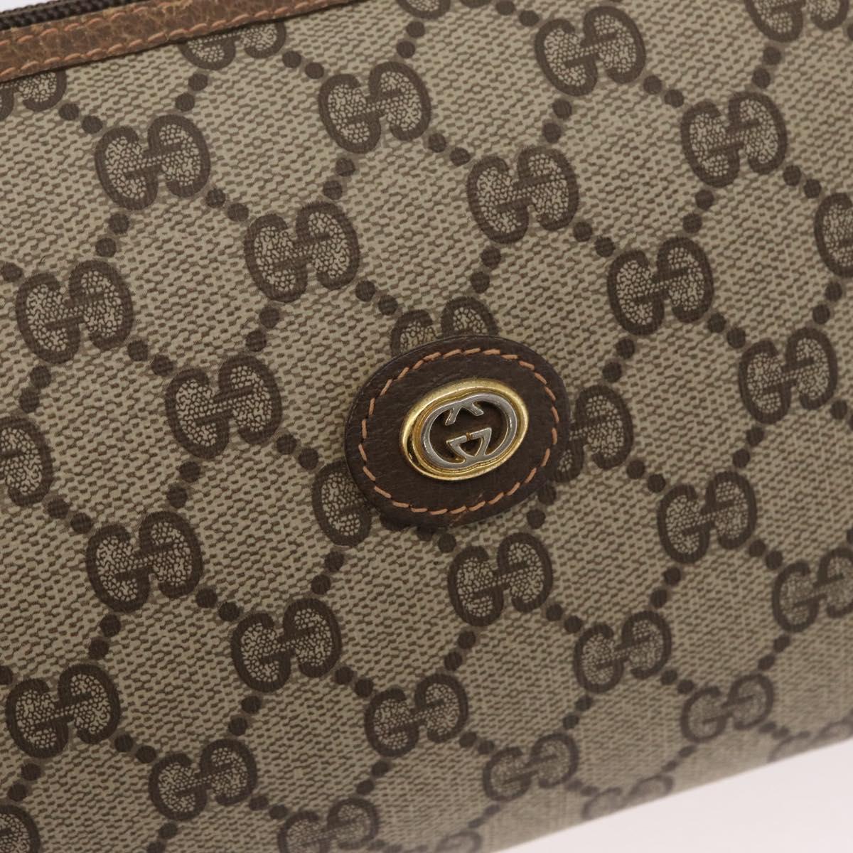 GUCCI GG Supreme Shoulder Bag PVC Beige Gold 89 02 086 Auth BA12793
