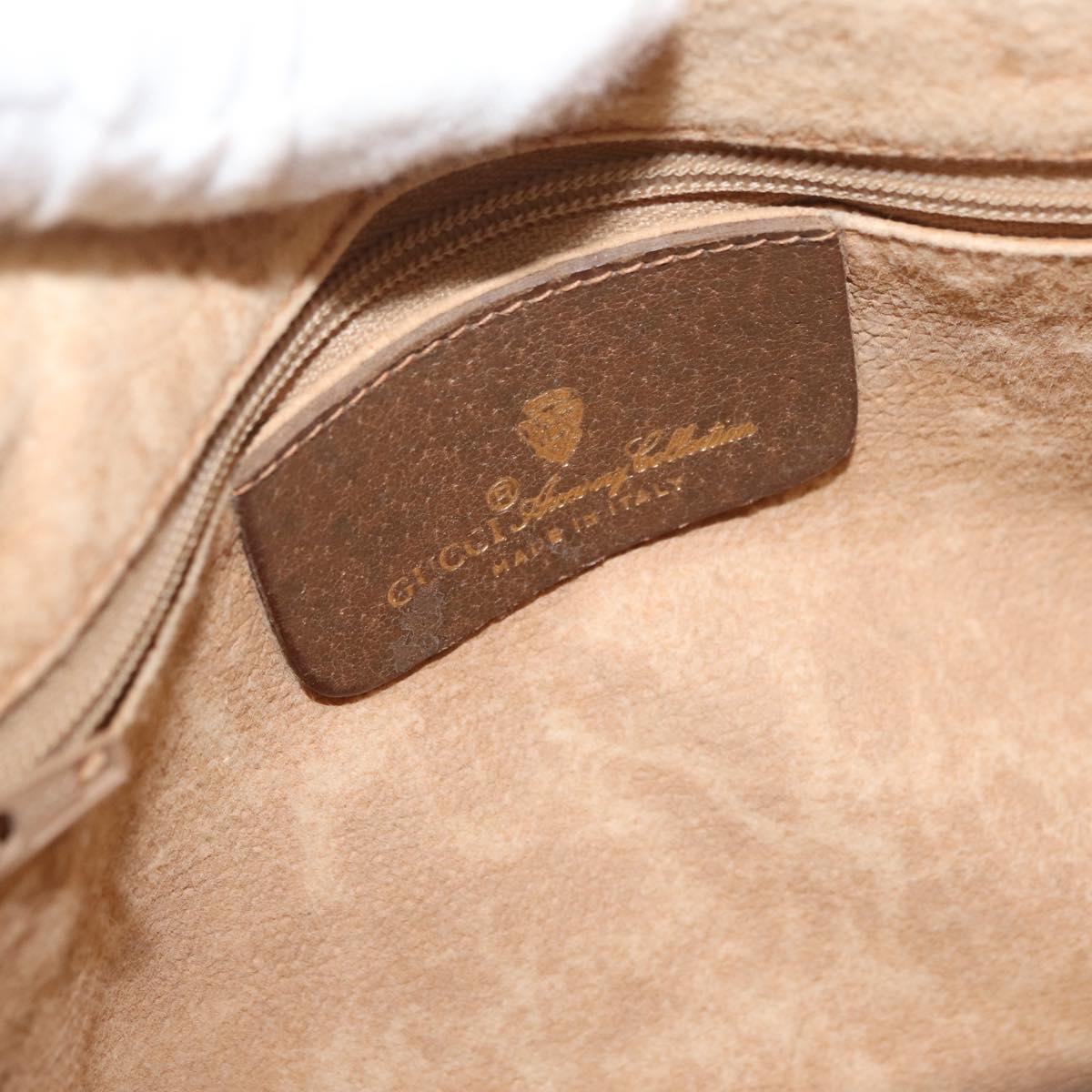 GUCCI GG Supreme Shoulder Bag PVC Beige Gold 89 02 086 Auth BA12793