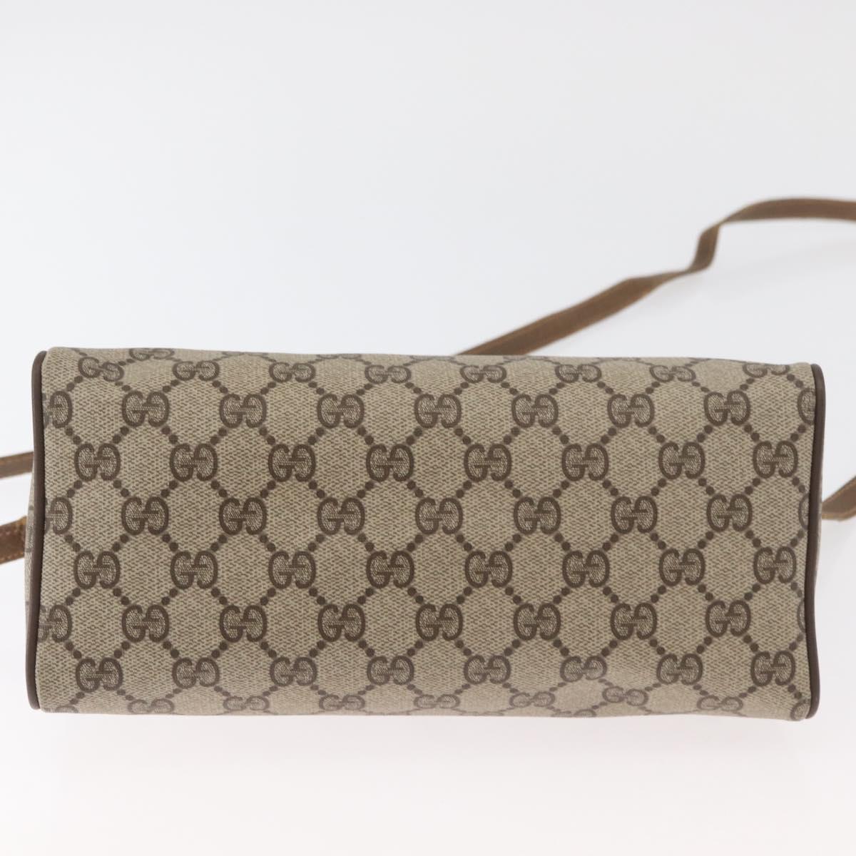 GUCCI GG Supreme Shoulder Bag PVC Beige Gold 89 02 086 Auth BA12793