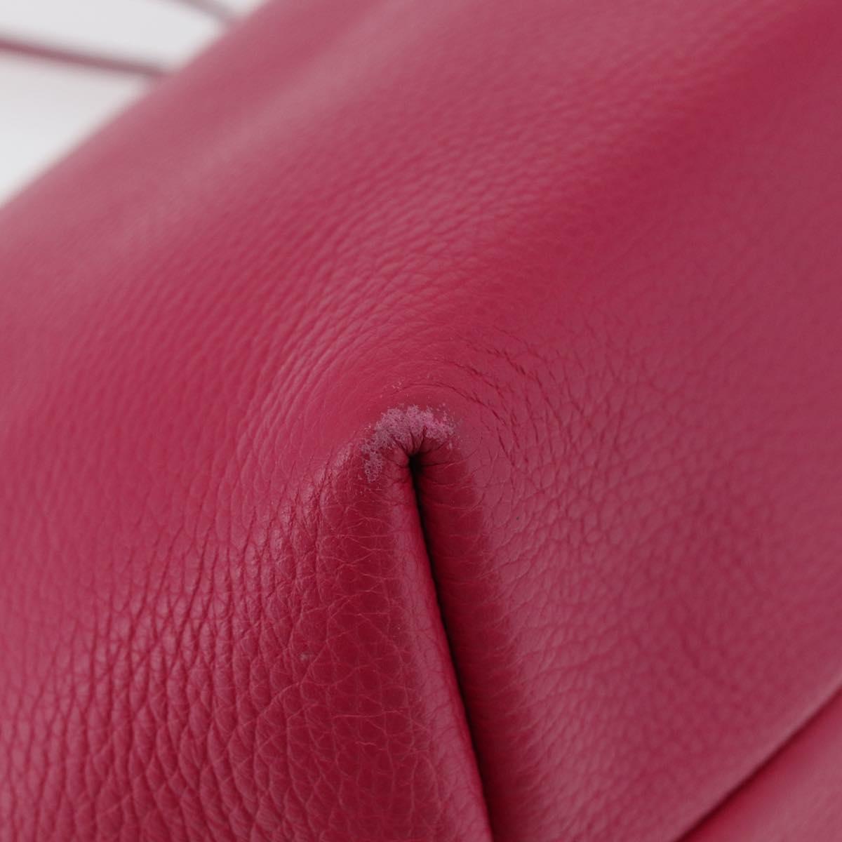 Salvatore Ferragamo Gancini Tote Bag Leather Pink Gold Auth BA12798