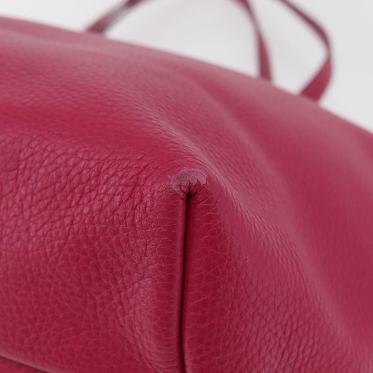 Salvatore Ferragamo Gancini Tote Bag Leather Pink Gold Auth BA12798