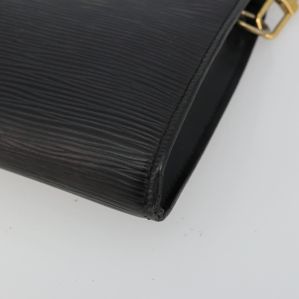 LOUIS VUITTON Epi Pochette Accessoires Pouch Black M52982 LV Auth BA12799