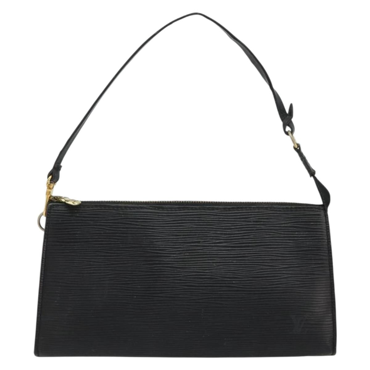 LOUIS VUITTON Epi Pochette Accessoires Pouch Black M52982 LV Auth BA12799