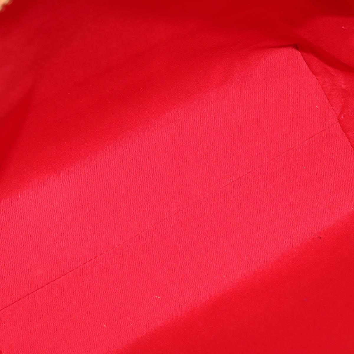 LOUIS VUITTON Monogram Vernis Reade MM Hand Bag Red Rouge M91086 LV Auth BA12808