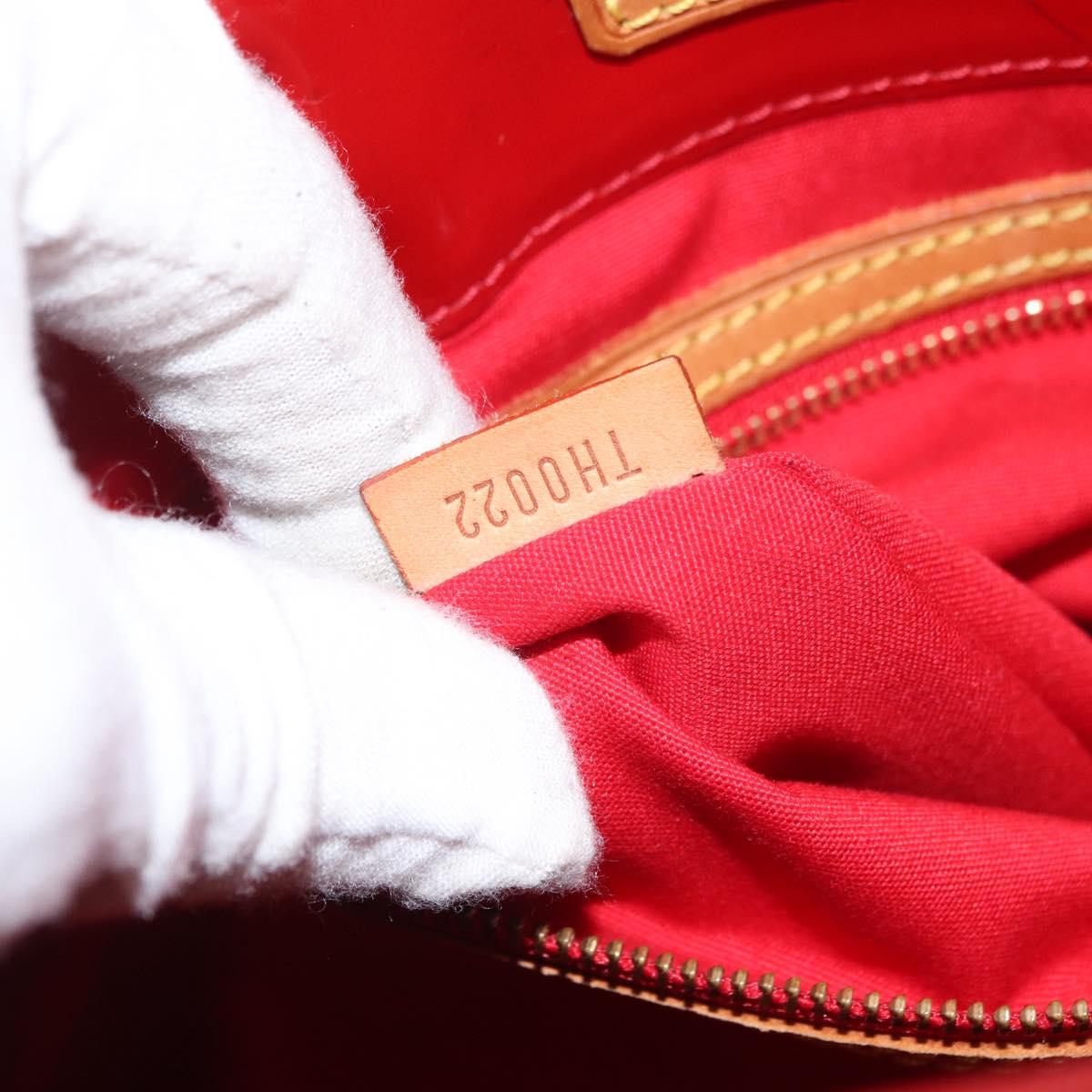 LOUIS VUITTON Monogram Vernis Reade MM Hand Bag Red Rouge M91086 LV Auth BA12808