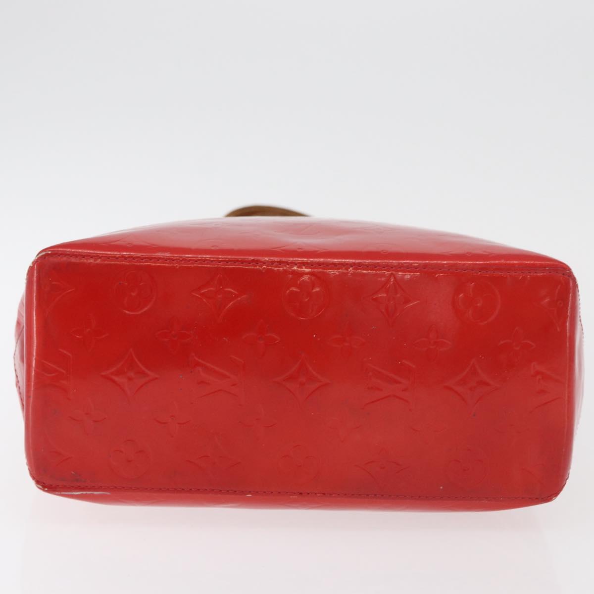 LOUIS VUITTON Monogram Vernis Reade MM Hand Bag Red Rouge M91086 LV Auth BA12808