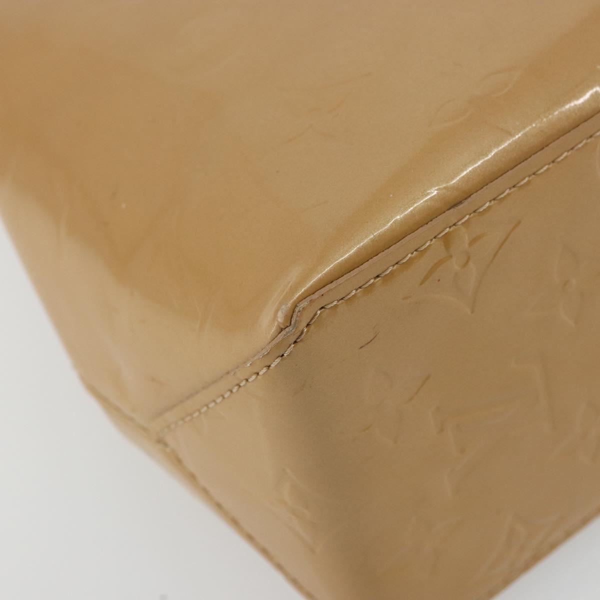 LOUIS VUITTON Monogram Vernis Reade PM Hand Bag Noisette M91334 LV Auth BA12809