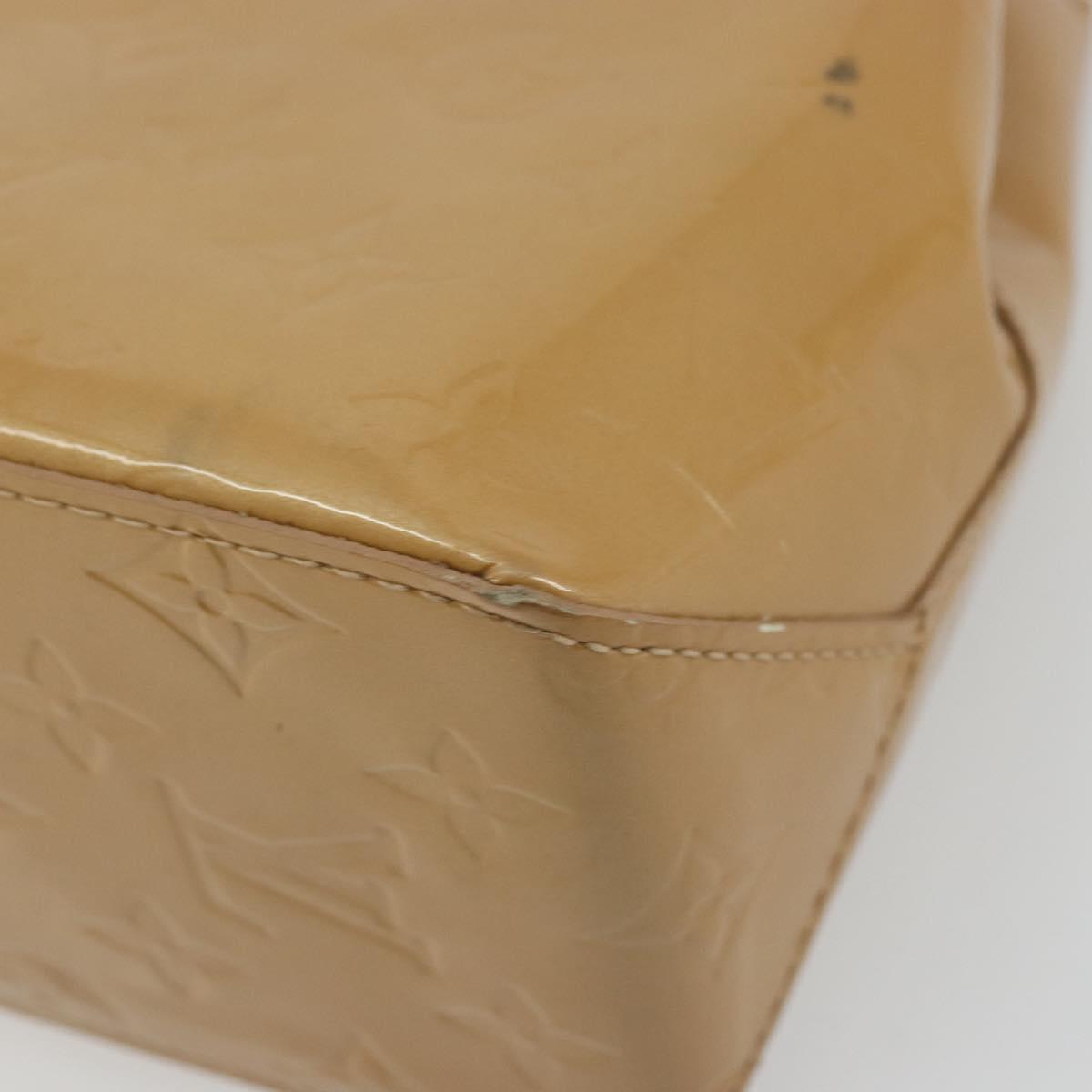 LOUIS VUITTON Monogram Vernis Reade PM Hand Bag Noisette M91334 LV Auth BA12809