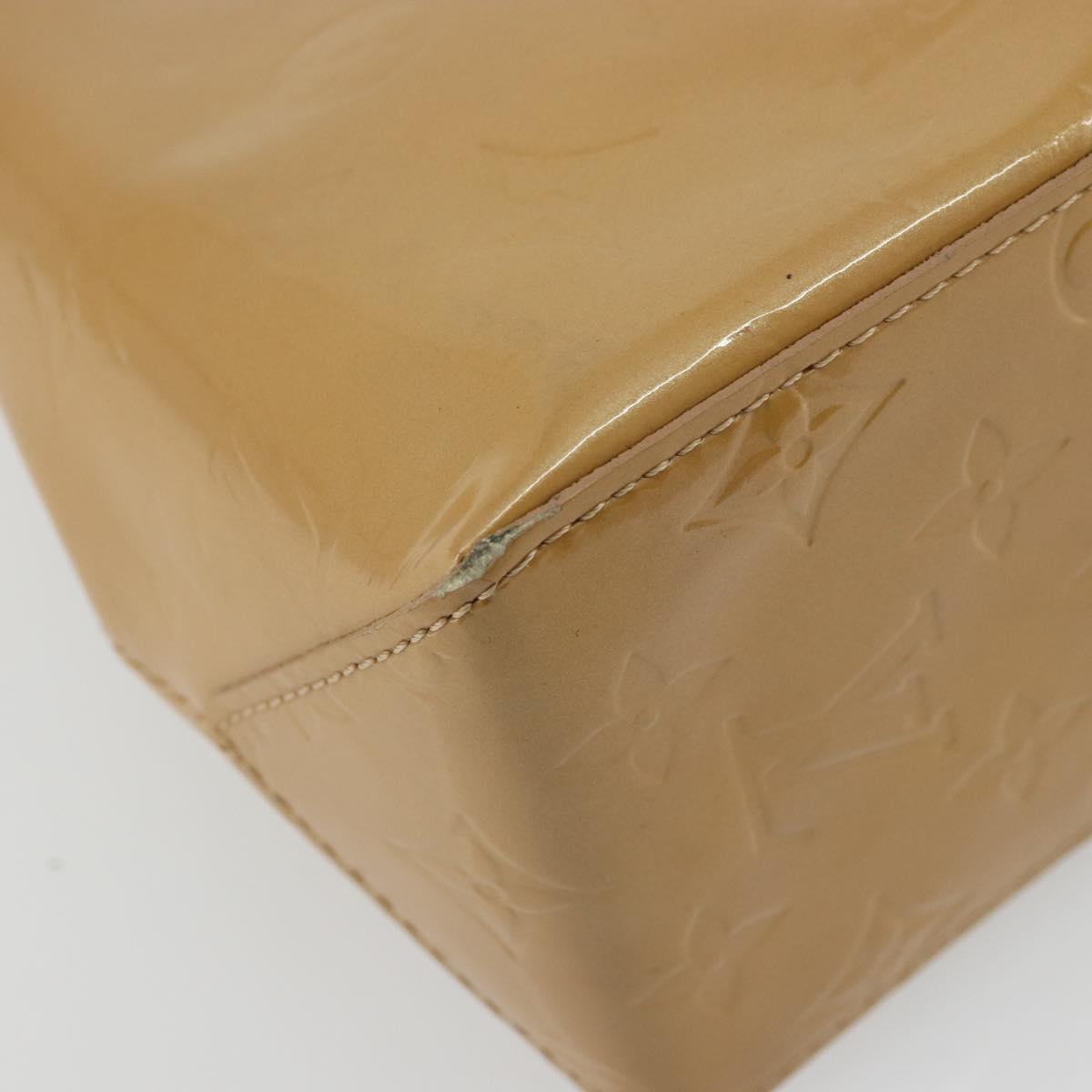 LOUIS VUITTON Monogram Vernis Reade PM Hand Bag Noisette M91334 LV Auth BA12809