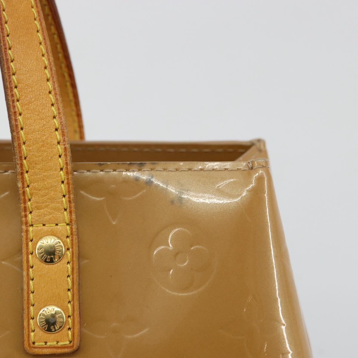 LOUIS VUITTON Monogram Vernis Reade PM Hand Bag Noisette M91334 LV Auth BA12809