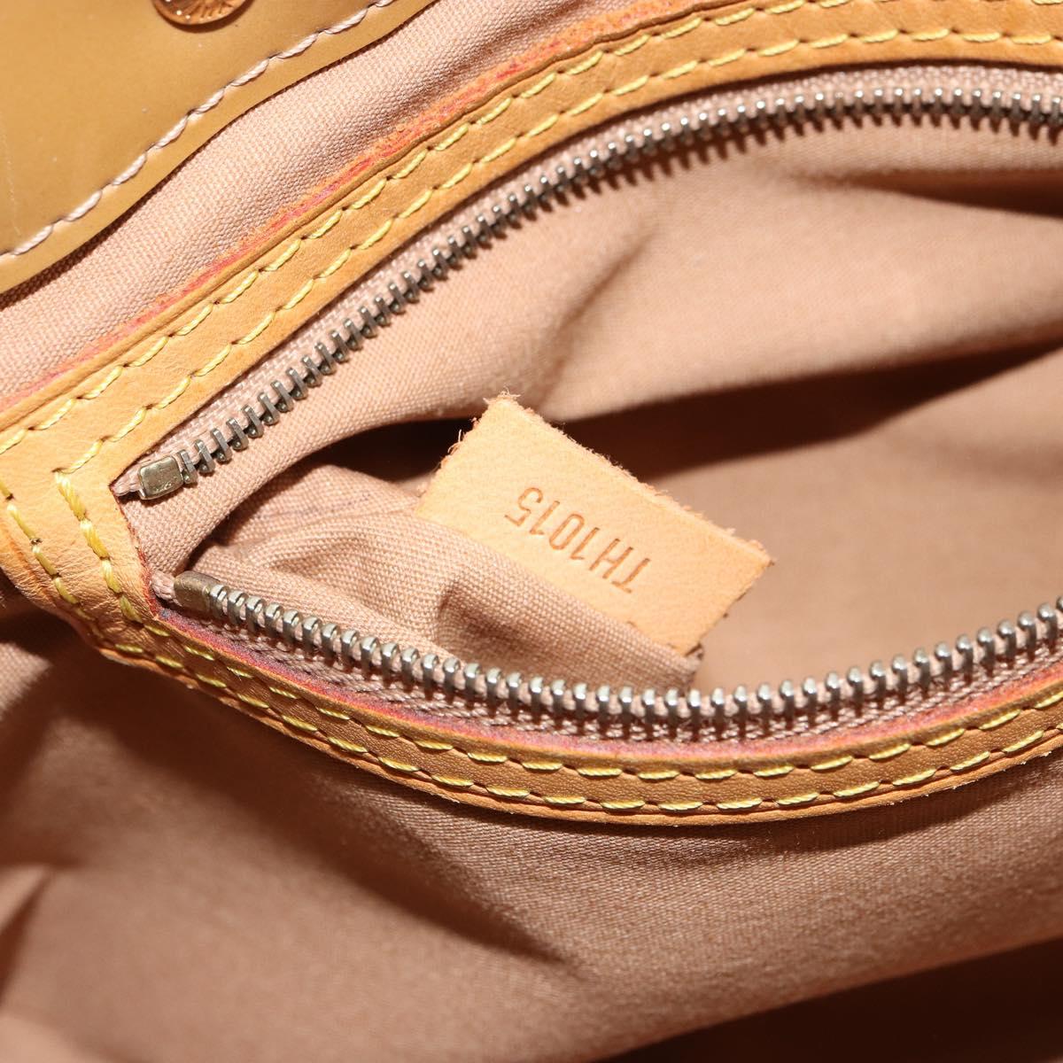 LOUIS VUITTON Monogram Vernis Reade PM Hand Bag Noisette M91334 LV Auth BA12809