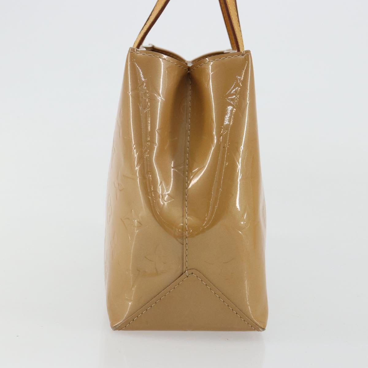LOUIS VUITTON Monogram Vernis Reade PM Hand Bag Noisette M91334 LV Auth BA12809