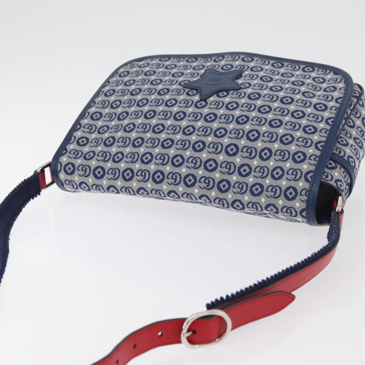 GUCCI Children's Shoulder Bag Canvas Silver Blue 664143 Auth BA12815
