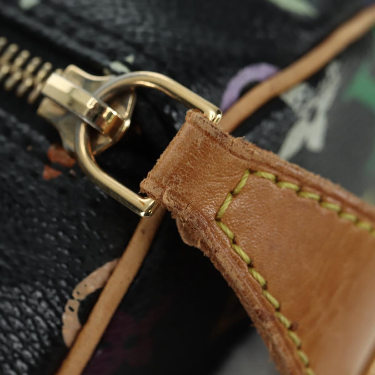 LOUIS VUITTON Monogram Multicolor Speedy 30 Hand Bag Black M92642 Auth BA12818V