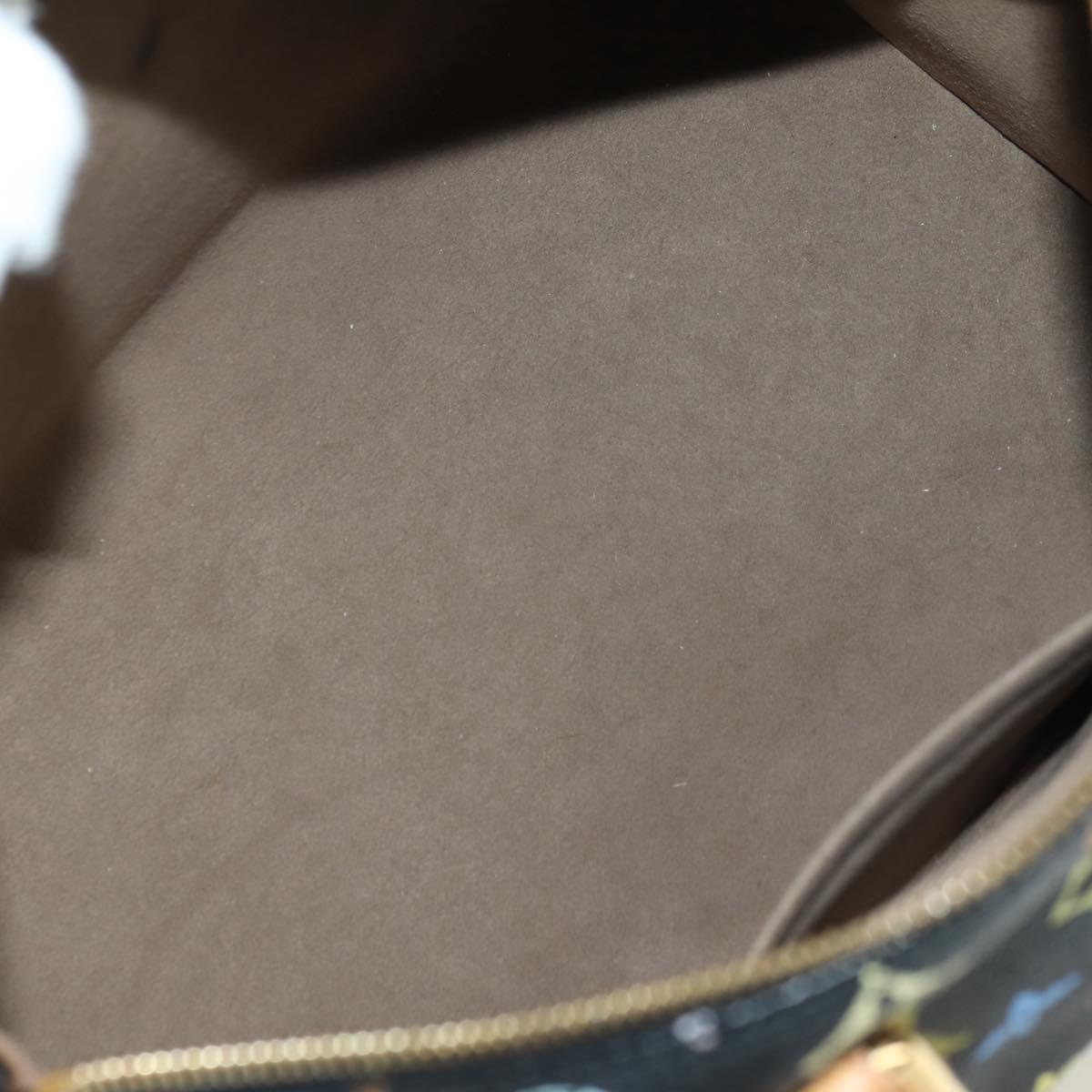 LOUIS VUITTON Monogram Multicolor Speedy 30 Hand Bag Black M92642 Auth BA12818V