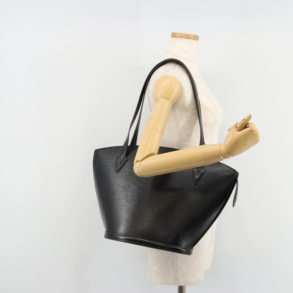 LOUIS VUITTON Epi Saint Jacques Shopping Shoulder Bag Black M52272 Auth BA12821