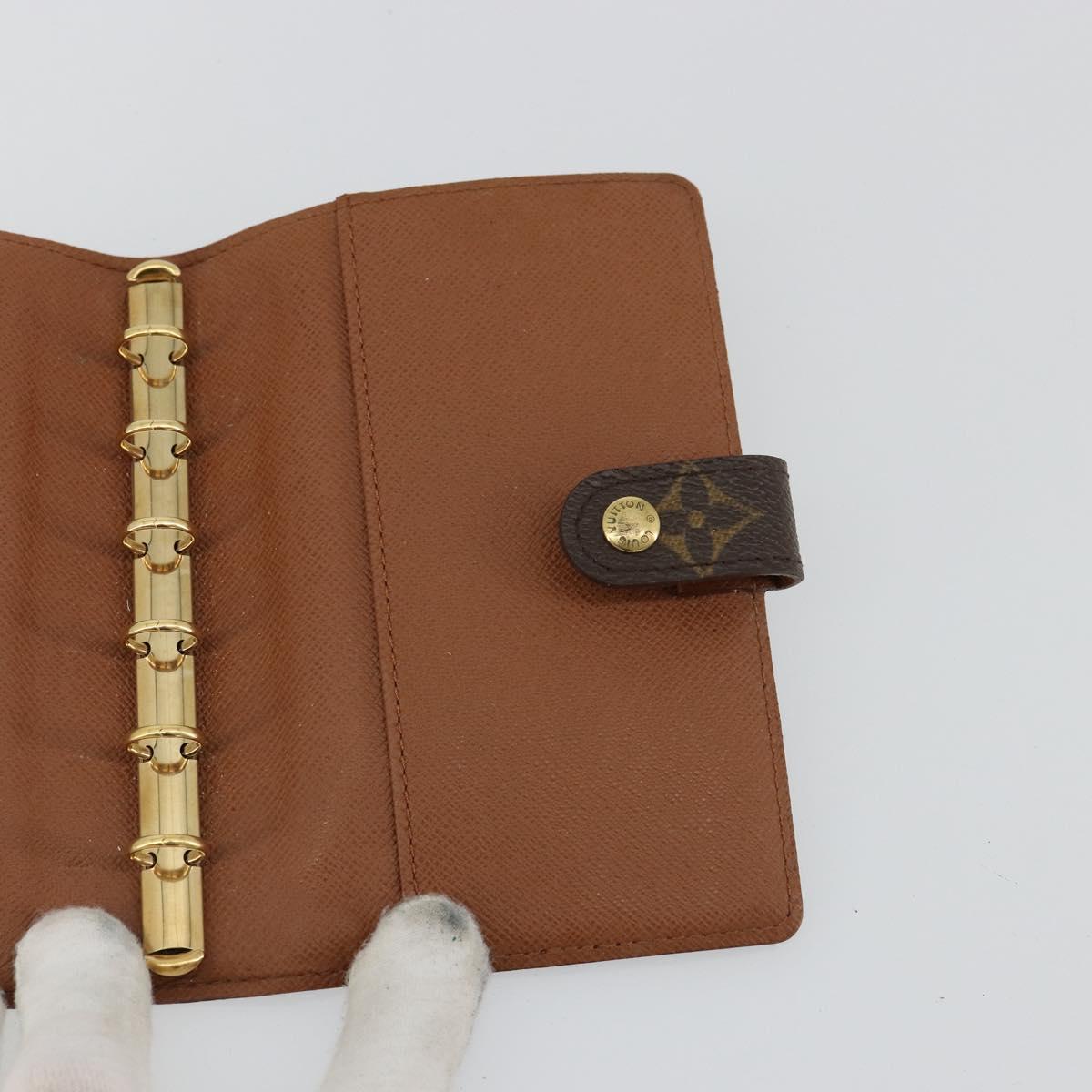 LOUIS VUITTON Monogram Agenda PM Day Planner Cover R20005 LV Auth BA12824