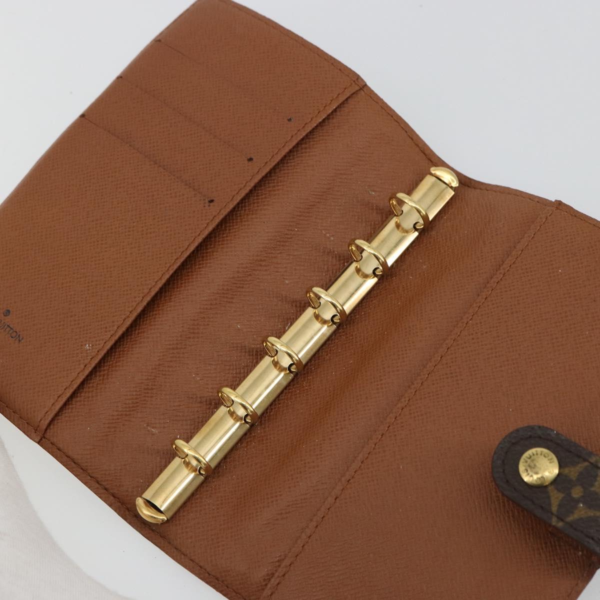 LOUIS VUITTON Monogram Agenda PM Day Planner Cover R20005 LV Auth BA12824