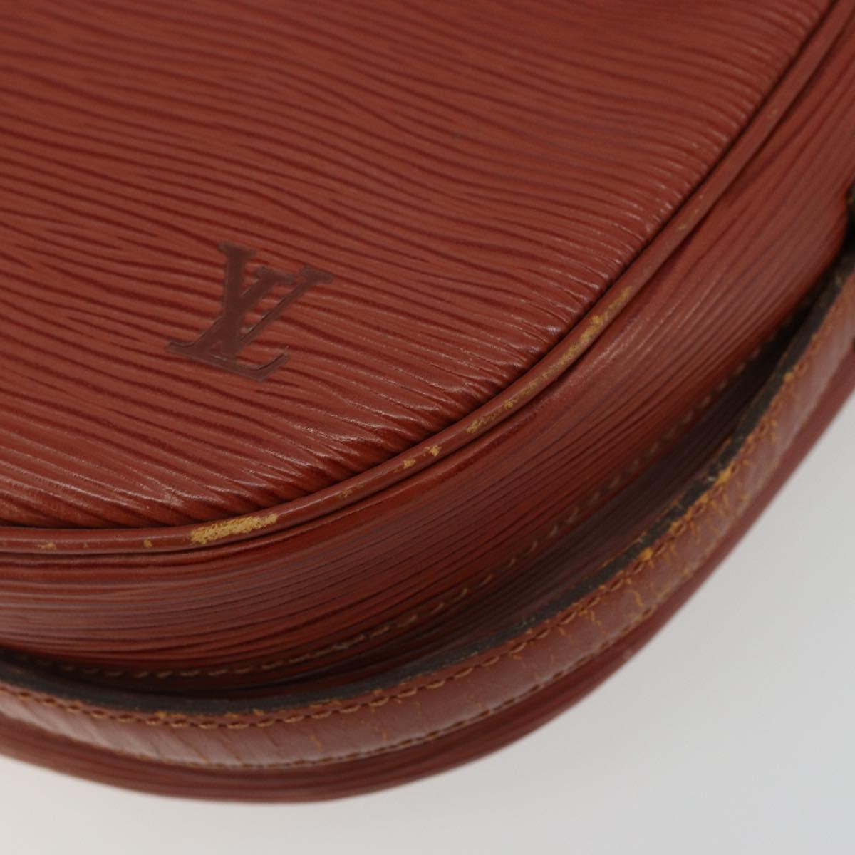 LOUIS VUITTON Epi Jeune Fille MM Shoulder Bag Brown M52153 LV Auth BA12827