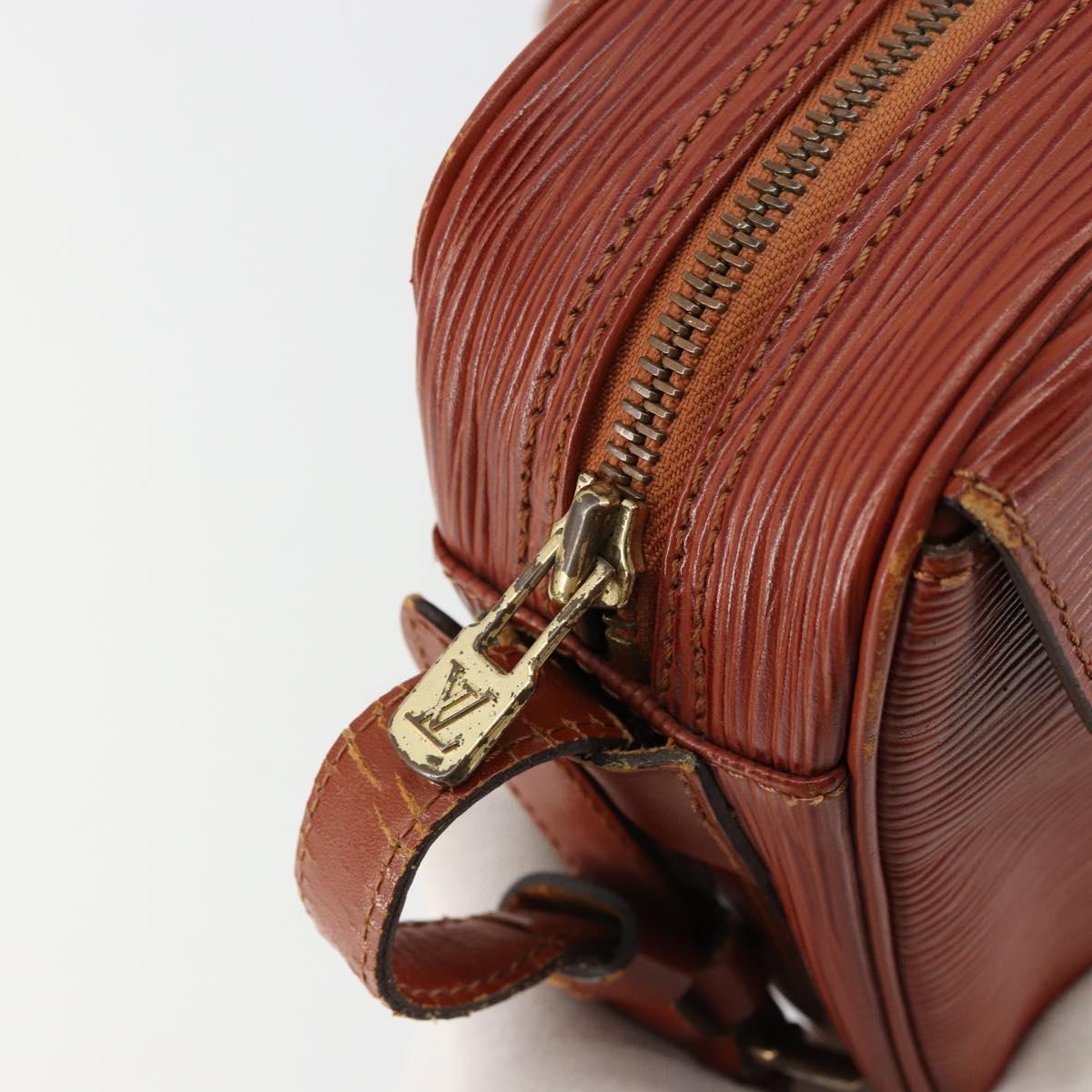LOUIS VUITTON Epi Jeune Fille MM Shoulder Bag Brown M52153 LV Auth BA12827