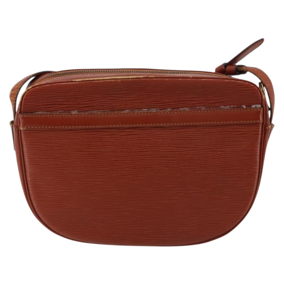 LOUIS VUITTON Epi Jeune Fille MM Shoulder Bag Brown M52153 LV Auth BA12827