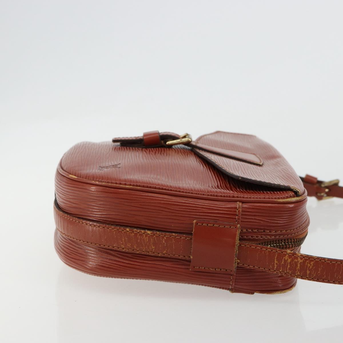 LOUIS VUITTON Epi Jeune Fille MM Shoulder Bag Brown M52153 LV Auth BA12827